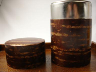 Japanese Cherry Wood Tea Tin 